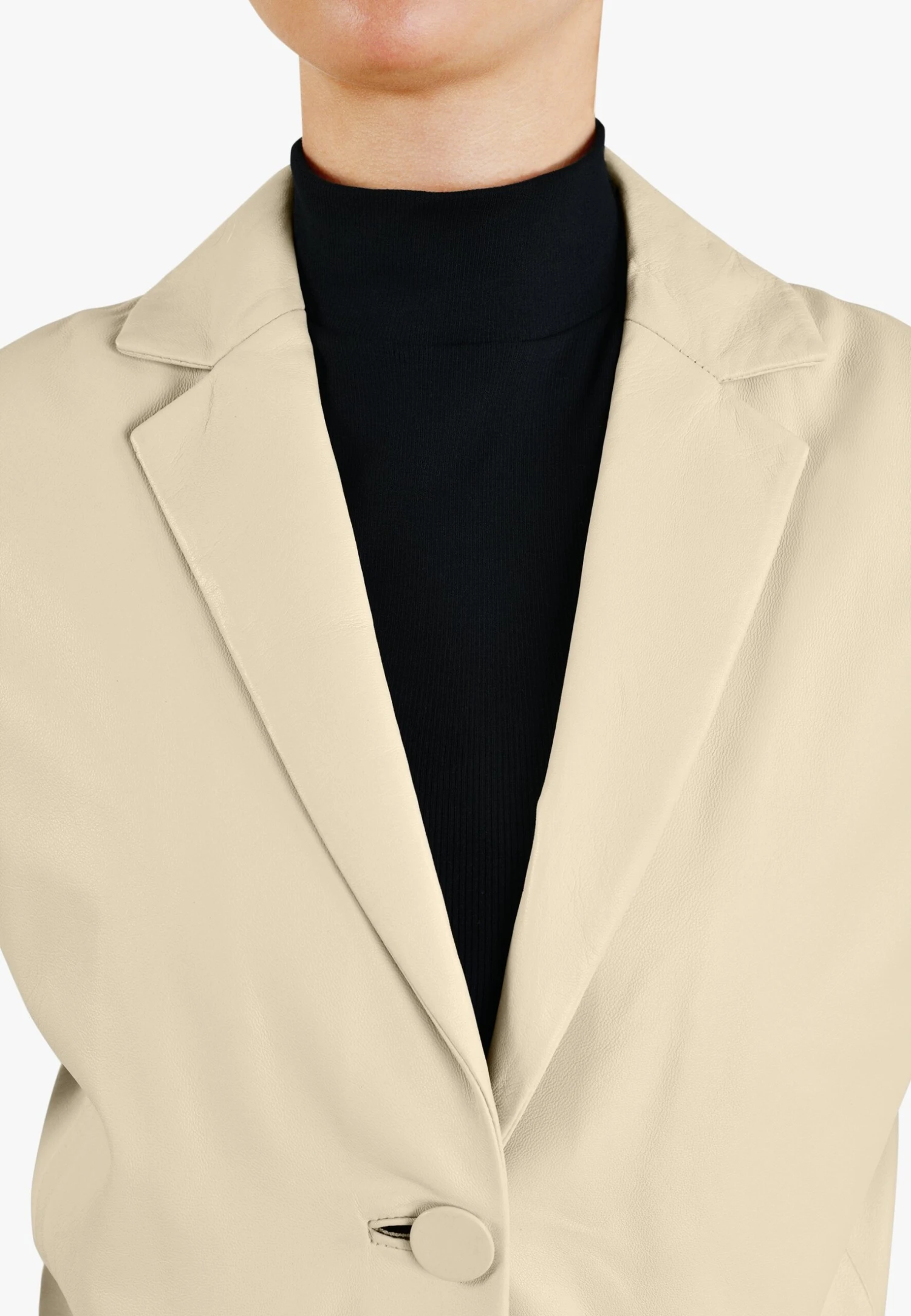 Oakwood Ophelia - Chaqueta De Cuero - Beige 6 Oakwood Ophelia - Chaqueta De Cuero - Beige - Imagen 4