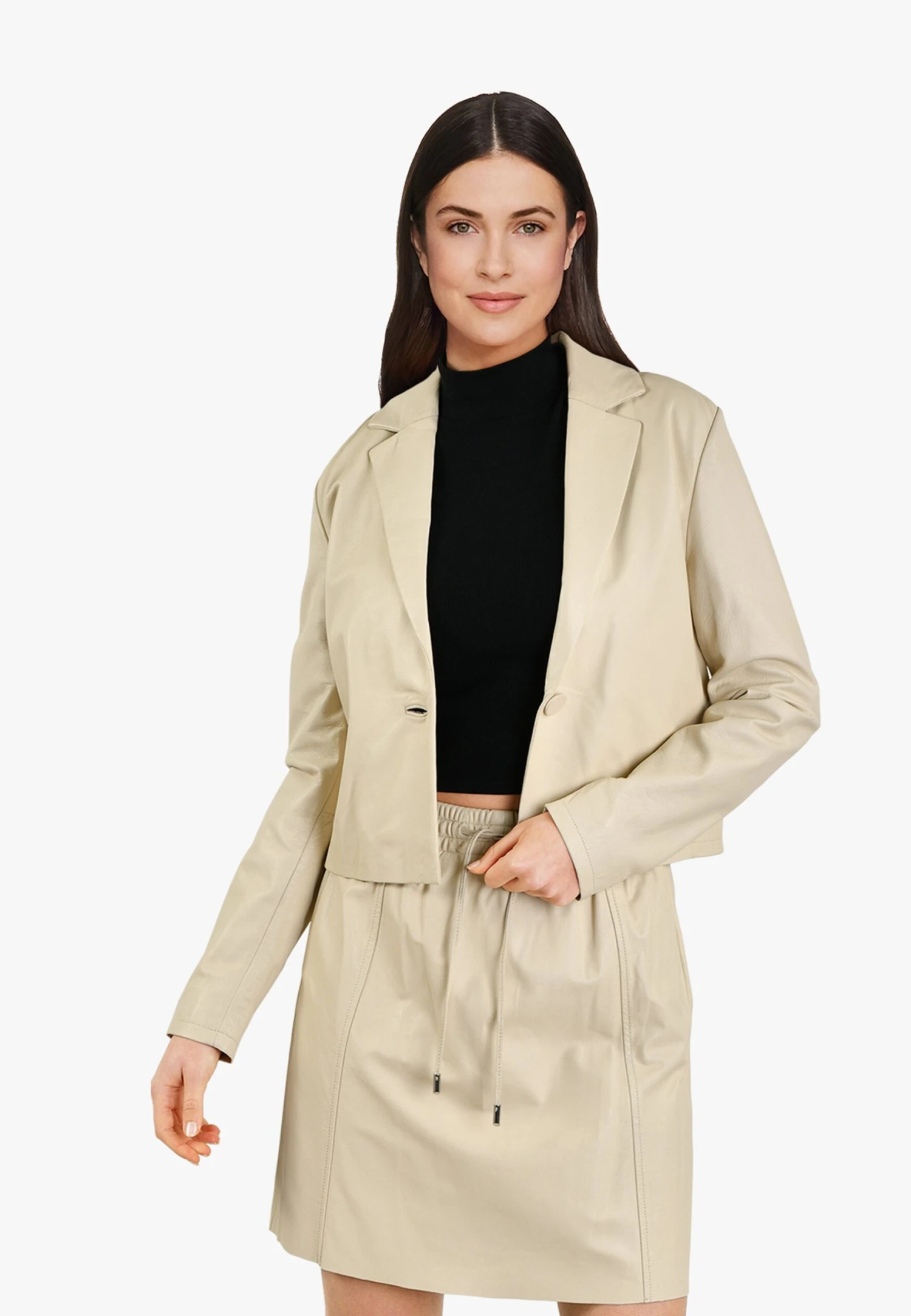 Oakwood Ophelia - Chaqueta De Cuero - Beige 3 Oakwood Ophelia - Chaqueta De Cuero - Beige