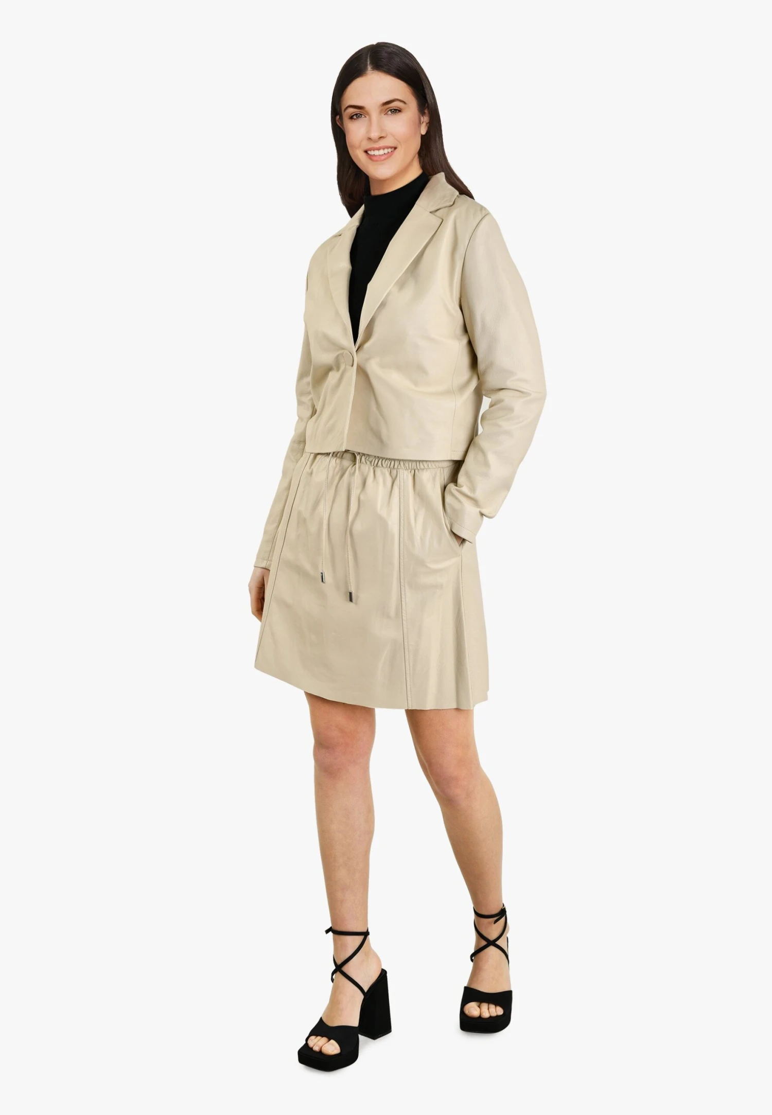 Oakwood Ophelia - Chaqueta De Cuero - Beige 7 Oakwood Ophelia - Chaqueta De Cuero - Beige - Imagen 5