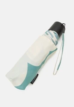 Marimekko Mini Manual Unikko Umbrella - Paraguas - Off-White, Turquoise -Tienda De Moda Femenina 086b363122cb46d7a190745f425e9efa
