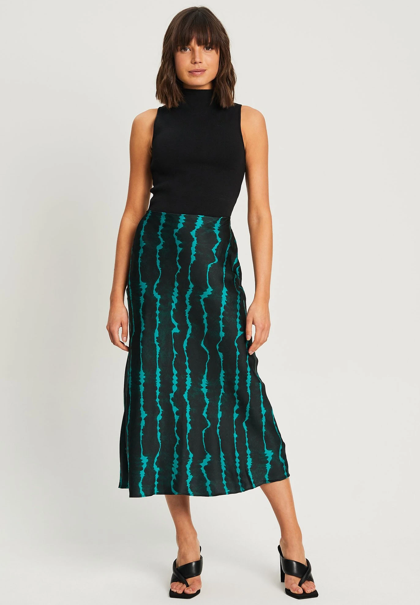 Cove - Falda Acampanada - Emerald Tie Dye Stripe 4 Cove - Falda Acampanada - Emerald Tie Dye Stripe - Imagen 2