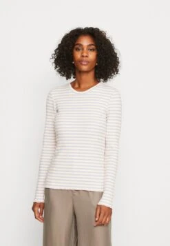 Selected Femme Slfanna Ls Crew Neck Str Noos - Jersey De Punto - Blue Heron/Multi