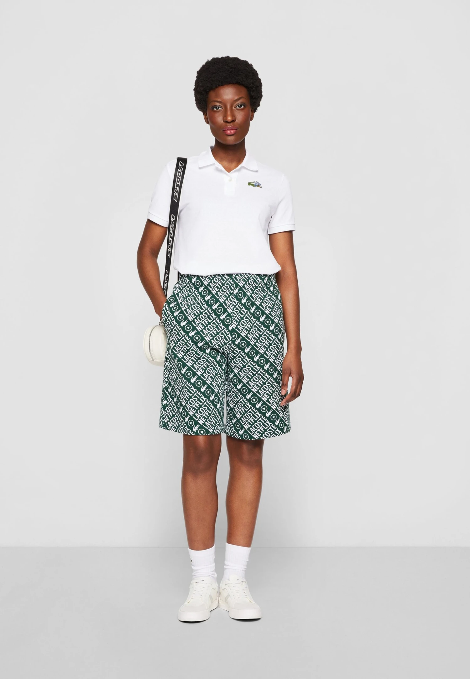 Lacoste X Netflix - Shorts - Green/White 4 Lacoste X Netflix - Shorts - Green/White - Imagen 2