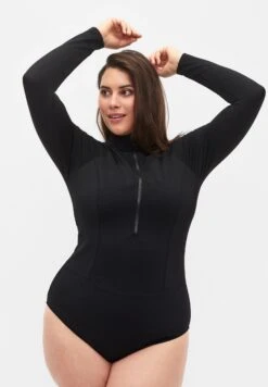 Zizzi Mit Langen Ärmeln - Bañador - Black
