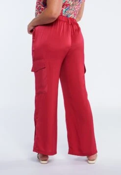 Con Tasche - Pantalones Cargo - Rosso -Tienda De Moda Femenina 1bdc92dff0824d3cb34ed103f2e69f13