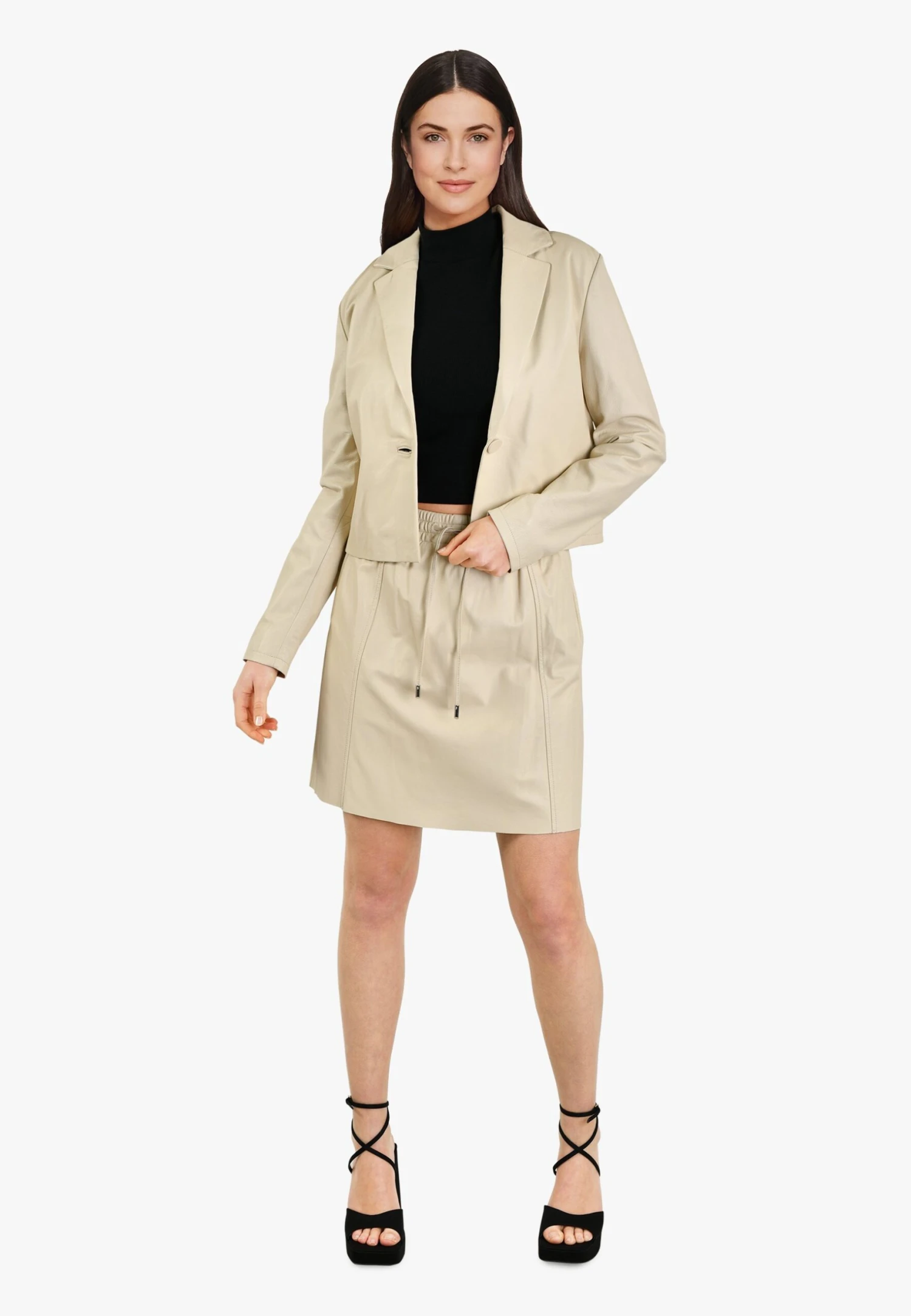 Oakwood Ophelia - Chaqueta De Cuero - Beige 4 Oakwood Ophelia - Chaqueta De Cuero - Beige - Imagen 2