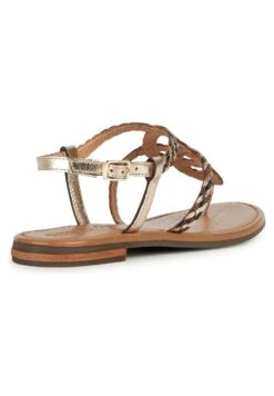 Geox D Sozy S - Sandalias De Dedo - Light Gold Black -Tienda De Moda Femenina 2090ff14221c4a70be57df0ddb6eb893