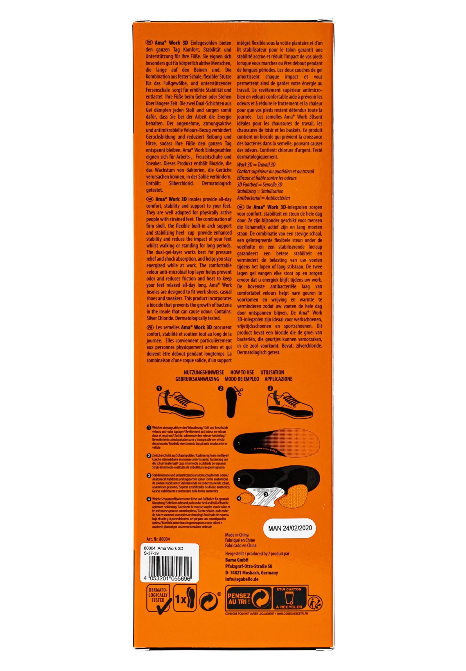 Bama Spezial Fussbett Sohle Work 3D - Plantilla - Multicolor 7 Bama Spezial Fussbett Sohle Work 3D - Plantilla - Multicolor - Imagen 6