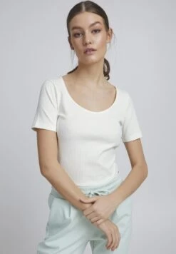 ICHI Ihsuper Ss - Camiseta Básica - Cloud Dancer