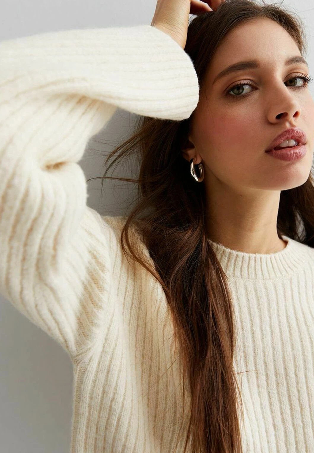 New Look Crew Neck Boxy- Jersey De Punto - Cream 6 New Look Crew Neck Boxy- Jersey De Punto - Cream - Imagen 4