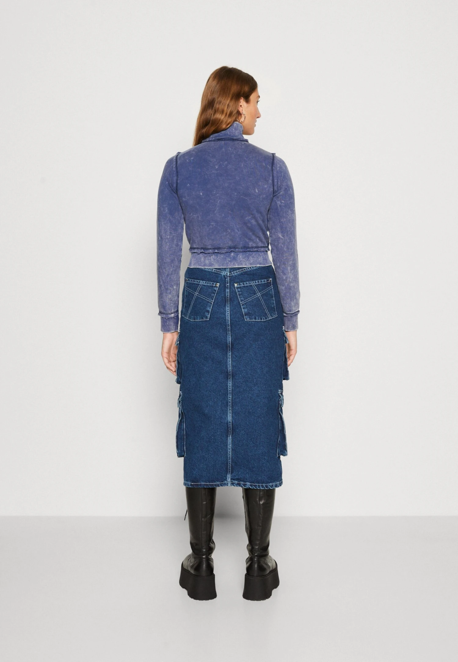 BDG Urban Outfitters Shrunk Acid Zip - Sudadera Con Cremallera - Navy 5 BDG Urban Outfitters Shrunk Acid Zip - Sudadera Con Cremallera - Navy - Imagen 3