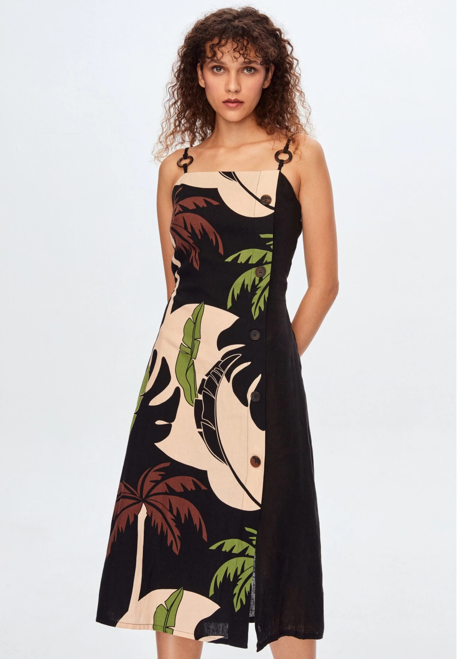 Patterned - Vestido Camisero - Printed Green 3 Patterned - Vestido Camisero - Printed Green