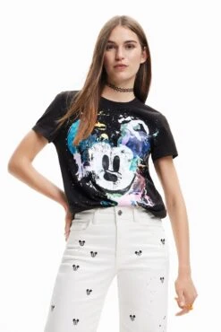Desigual Mickey Crash - Camiseta Estampada - Black