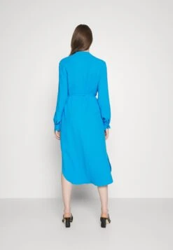 Boss Belted Shirt Dress With Collarless Styling And Button Cuffs - Vestido Informal - Bright Blue 10 Boss Belted Shirt Dress With Collarless Styling And Button Cuffs - Vestido Informal - Bright Blue -Tienda De Moda Femenina 3da20f434e64454e8b9a0401463e0ff9