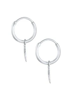 Elli Hoops Minimal Cross - Pendientes - Silber -Tienda De Moda Femenina 405722fa428940b0ba29a4d1faab455f