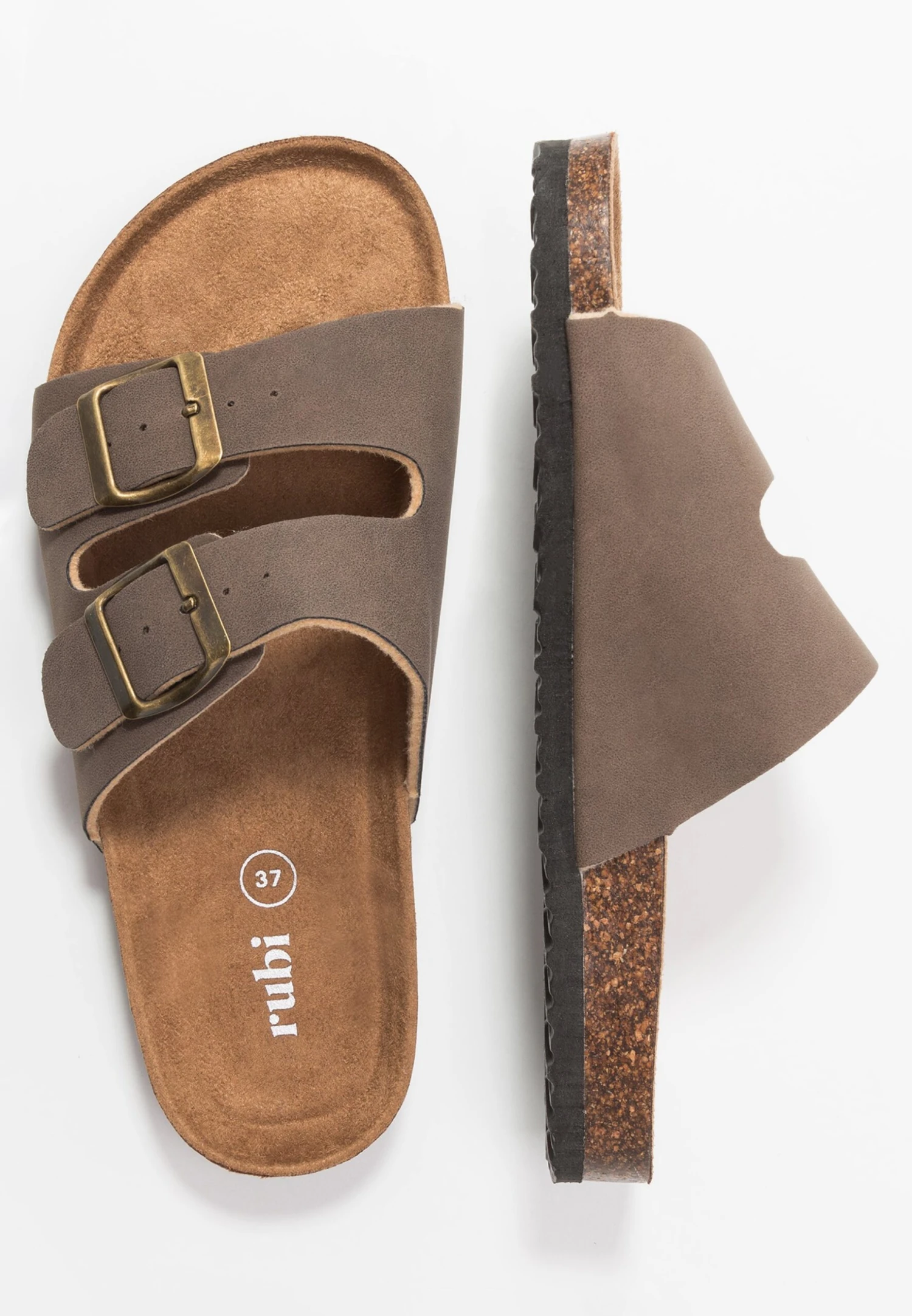 Rex Double Buckle Slide - Pantuflas - Brown 6 Rex Double Buckle Slide - Pantuflas - Brown - Imagen 4