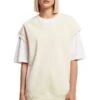 URBAN CLASSICS Ladies Oversized Sweat Slipover - Jersey De Punto - Whitesand