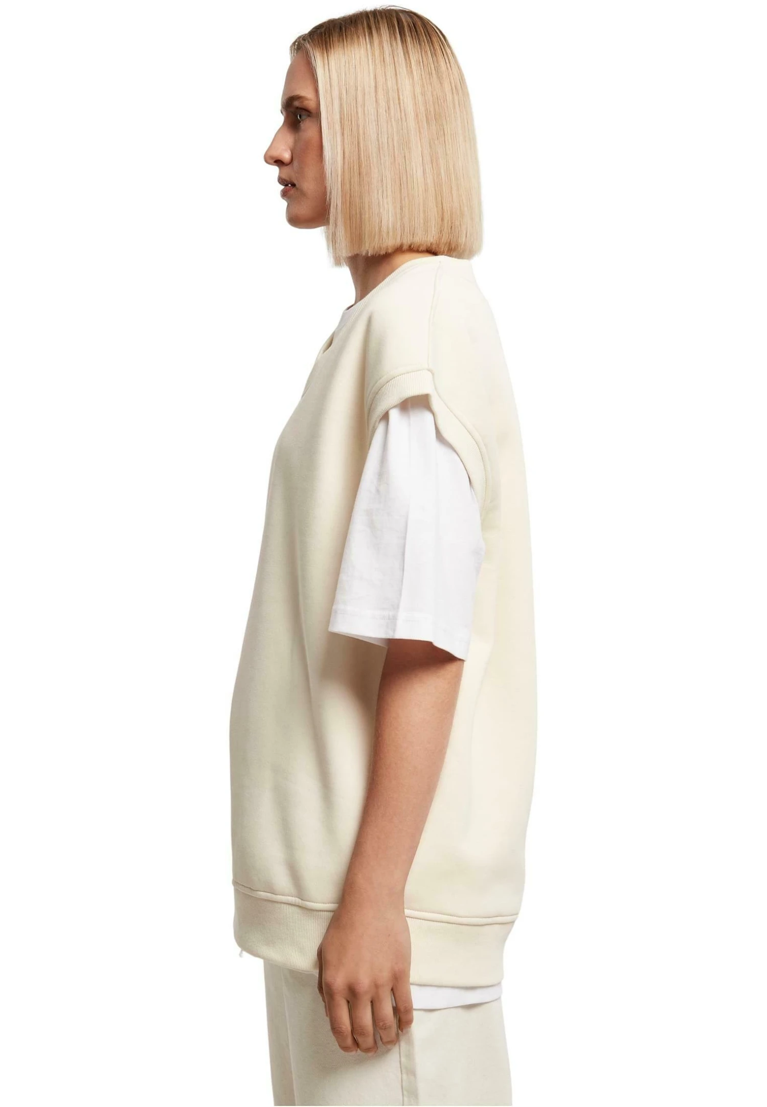 URBAN CLASSICS Ladies Oversized Sweat Slipover - Jersey De Punto - Whitesand 6 URBAN CLASSICS Ladies Oversized Sweat Slipover - Jersey De Punto - Whitesand - Imagen 4