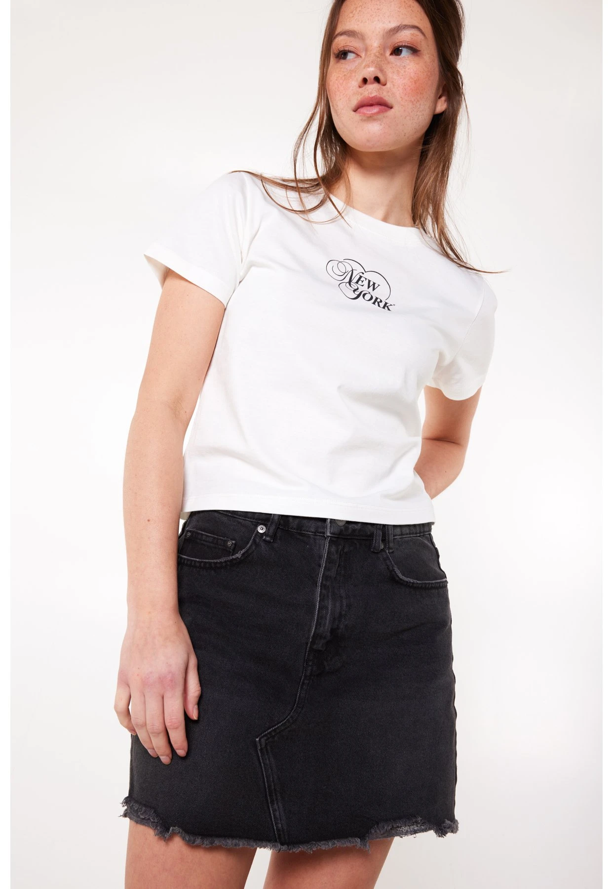 Rok Ruth - Falda Acampanada - Washed Black 4 Rok Ruth - Falda Acampanada - Washed Black - Imagen 2