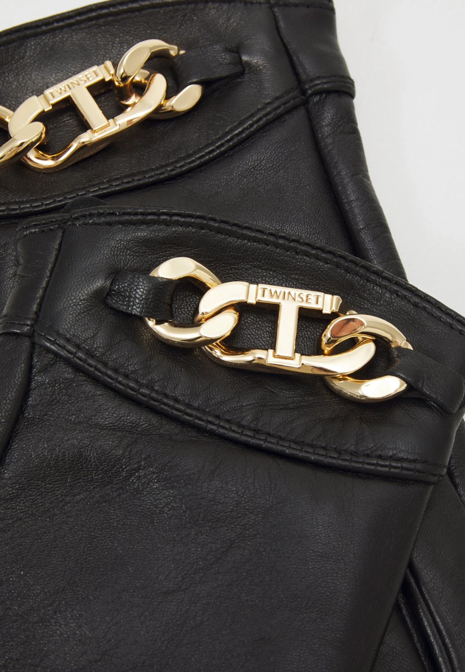 TWINSET Guanti Con Dettaglio Catena Oval - Guantes - Nero 6 TWINSET Guanti Con Dettaglio Catena Oval - Guantes - Nero - Imagen 4