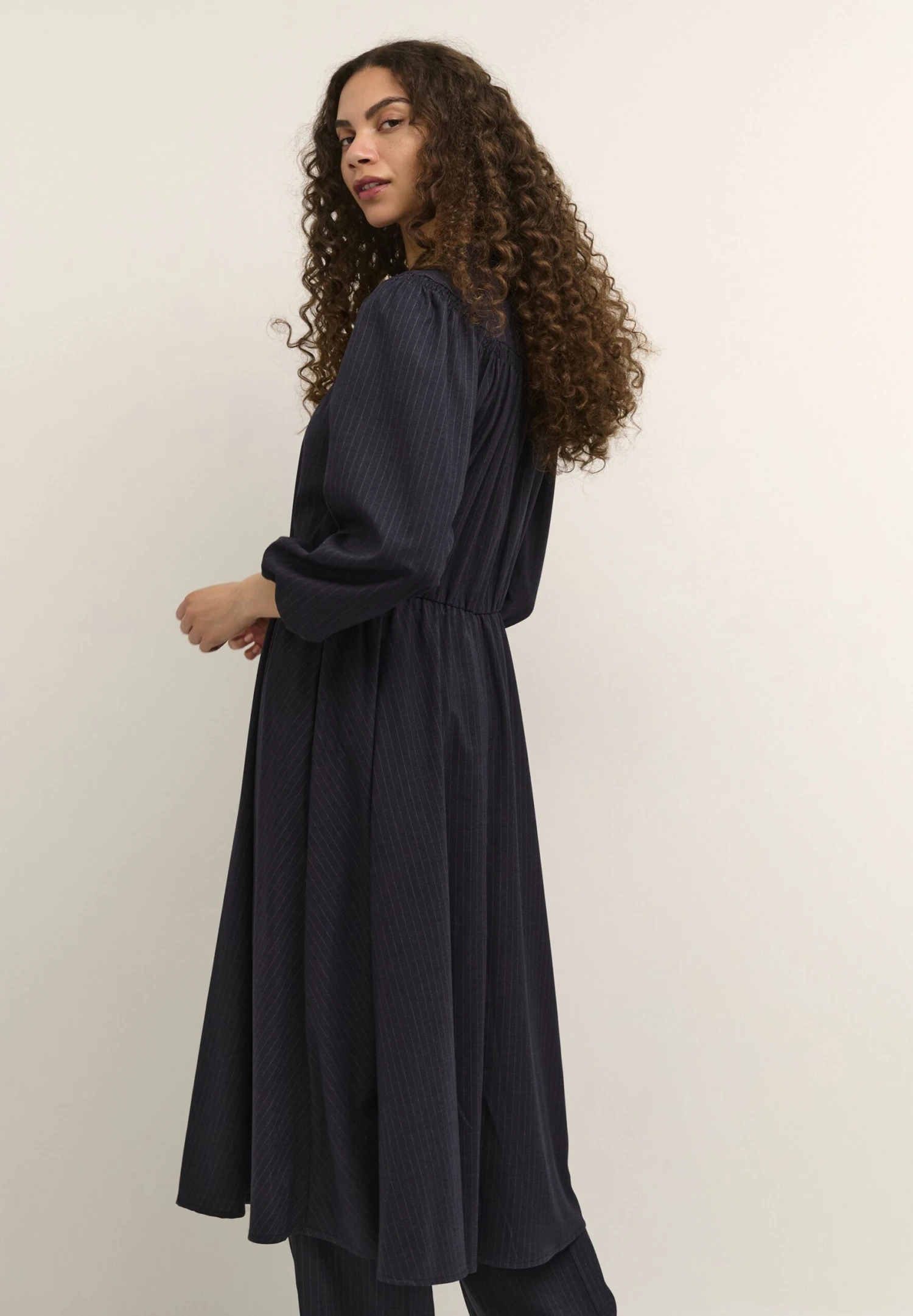 Vestido Camisero - Dark Gray Melange 5 Vestido Camisero - Dark Gray Melange - Imagen 3