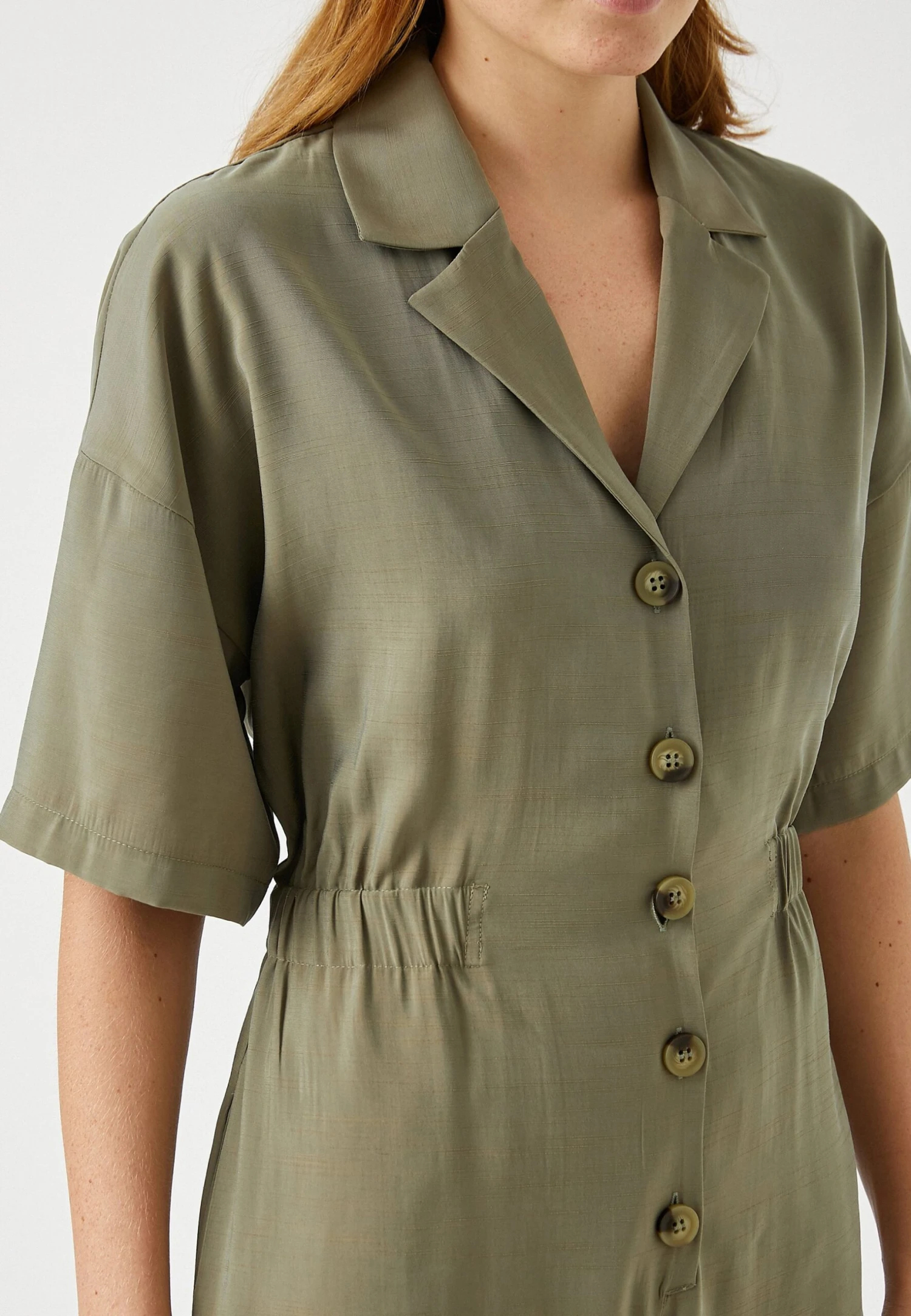 Koton Elastic Waist- Mono - Khaki 6 Koton Elastic Waist- Mono - Khaki - Imagen 4