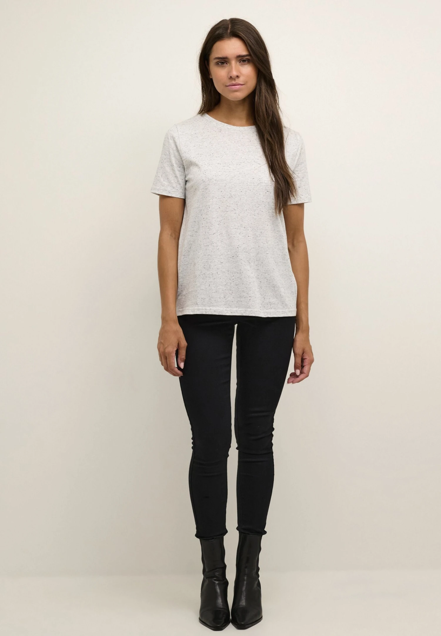 Kaffe Camiseta Estampada - Light Grey Melange 4 Kaffe Camiseta Estampada - Light Grey Melange - Imagen 2