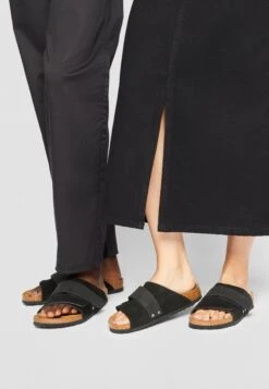 Birkenstock Kyoto Vl Soft Suede & Nubuck Narrow - Pantuflas - Black