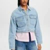 ESPRIT Mit Fransigem Besatz - Chaqueta Vaquera - Blue Light Washed -Tienda De Moda Femenina 5d981be3142145398815834f08a7c953