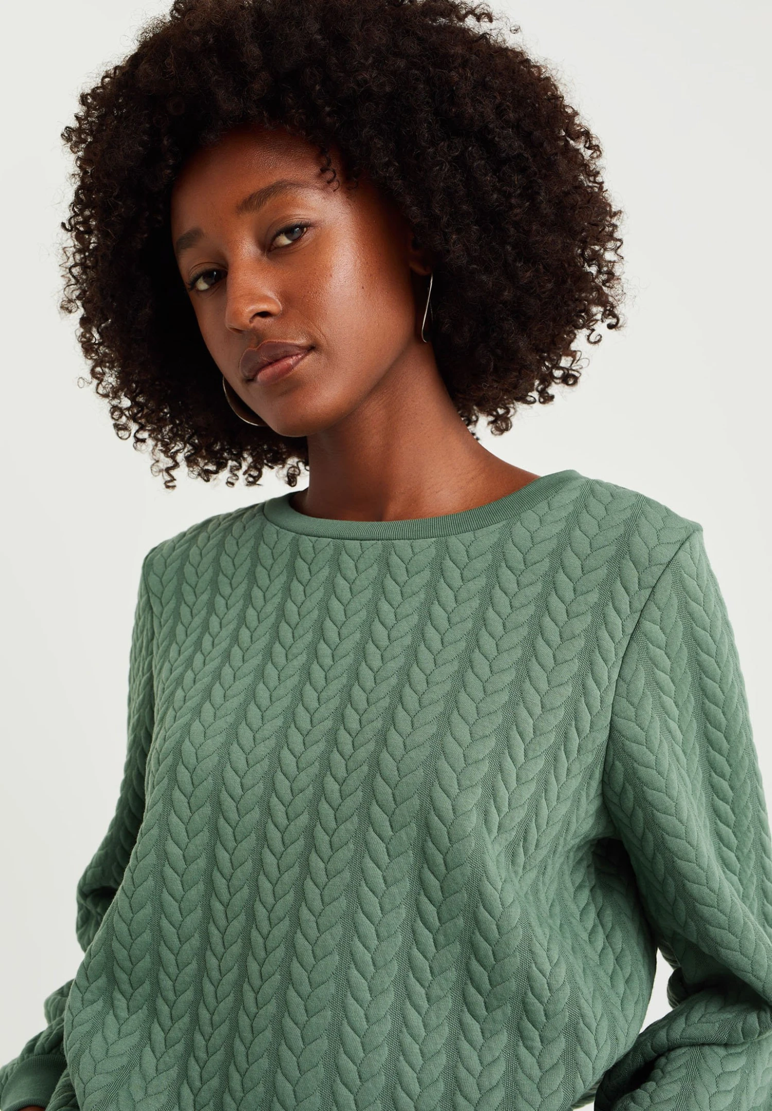 WE FASHION Met Structuur - Sudadera - Green 4 WE FASHION Met Structuur - Sudadera - Green - Imagen 2