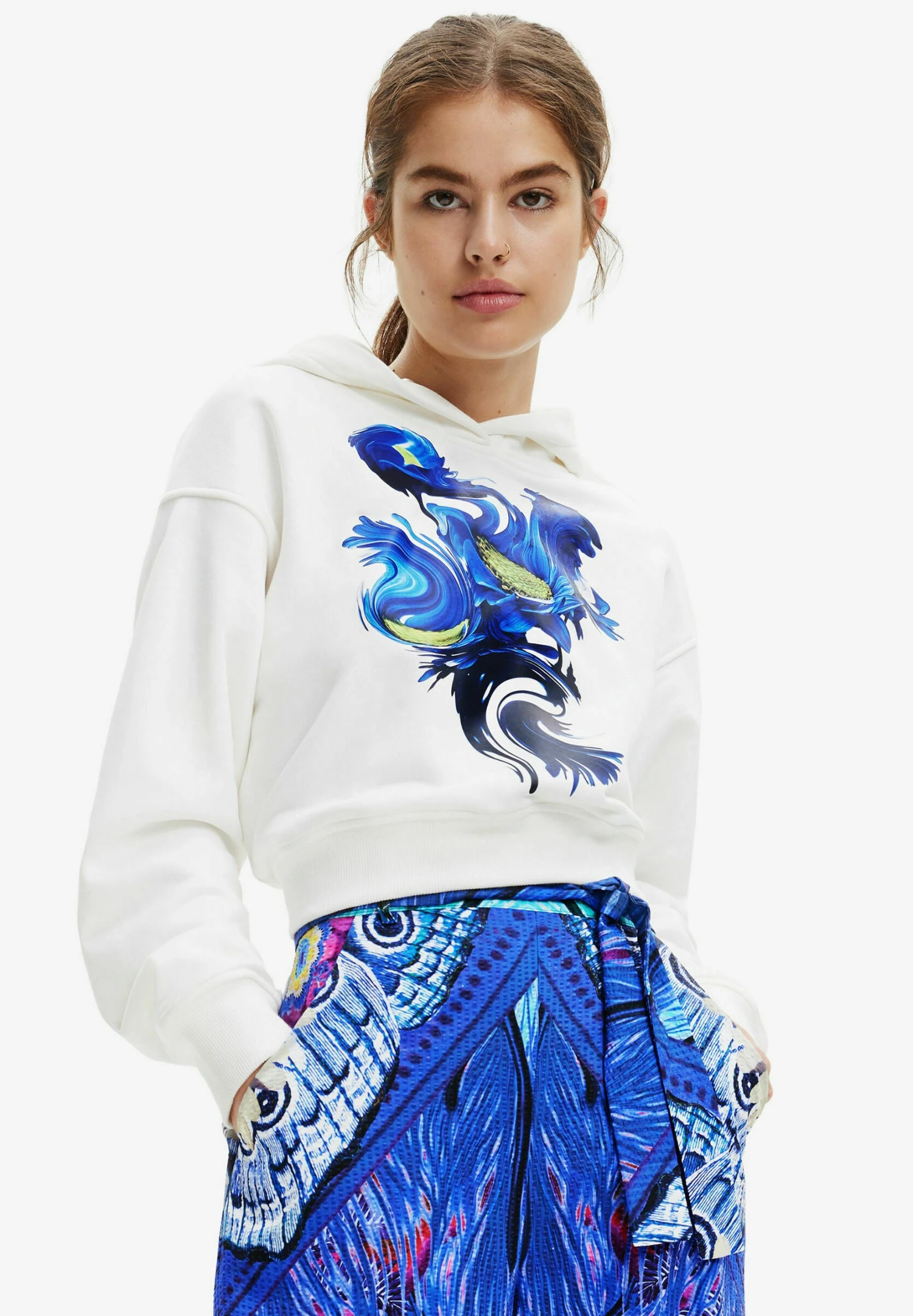 Desigual Arty Hoodie - Jersey Con Capucha - White 3 Desigual Arty Hoodie - Jersey Con Capucha - White