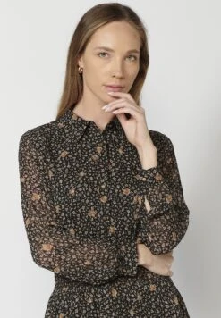 Koroshi Long Sleeve - Vestido Camisero - Black -Tienda De Moda Femenina 742b75b55bf64f9db644c515a6a37610