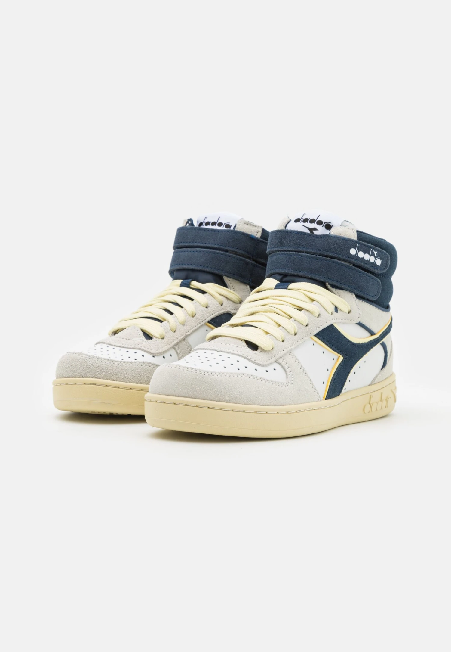 Diadora Magic Basket Mid Unisex - Zapatillas Altas - White/Blue Caspian Sea 4 Diadora Magic Basket Mid Unisex - Zapatillas Altas - White/Blue Caspian Sea - Imagen 2