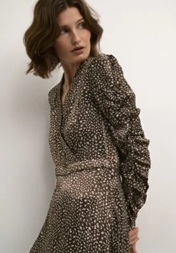 Justinekb- Vestido Largo - Brushed Choco Dot -Tienda De Moda Femenina 757599a7db754262b26ab2d6c8a8be81