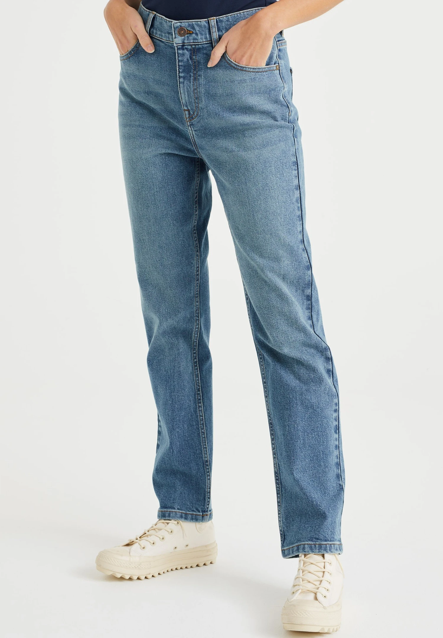 WE FASHION High Rise- Vaqueros Tapered - Blue 3 WE FASHION High Rise- Vaqueros Tapered - Blue