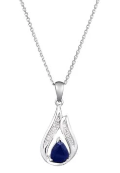 Pendant 9K White Gold Diamond 0,02Ct/5 + S1,02Ct/1 - Collar - Blue 8 Pendant 9K White Gold Diamond 0,02Ct/5 + S1,02Ct/1 - Collar - Blue -Tienda De Moda Femenina 7bd13c1cac8e42d1a4985da2241948d8