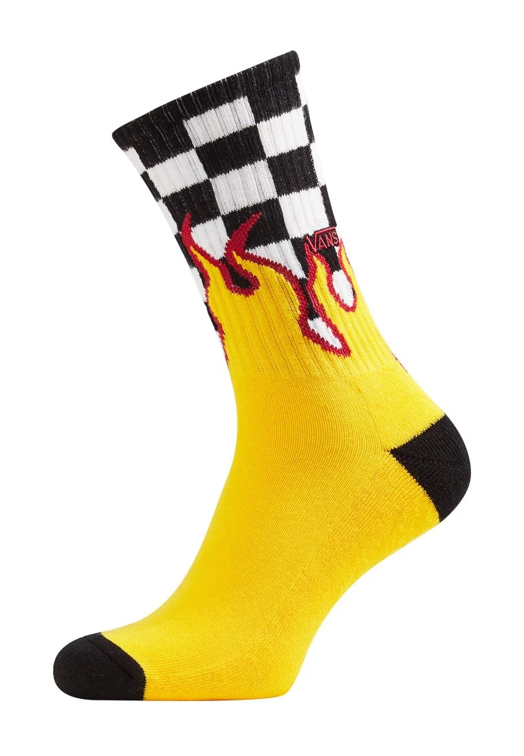 Vans Mn Flame Check Crew (6.5-9, 1Pk) - Calcetines - Black-White Check-Flame 3 Vans Mn Flame Check Crew (6.5-9, 1Pk) - Calcetines - Black-White Check-Flame