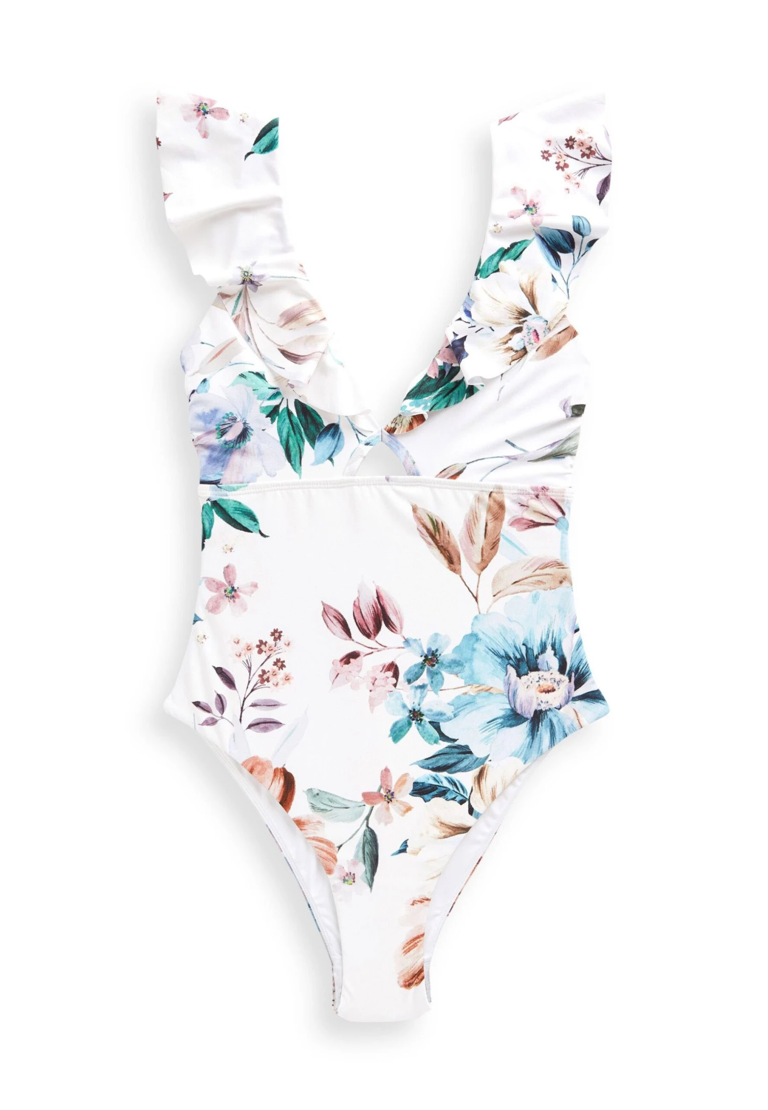 Next Plunge Frill Strap Tummy Control Standard - Bañador - White Floral 6 Next Plunge Frill Strap Tummy Control Standard - Bañador - White Floral - Imagen 4