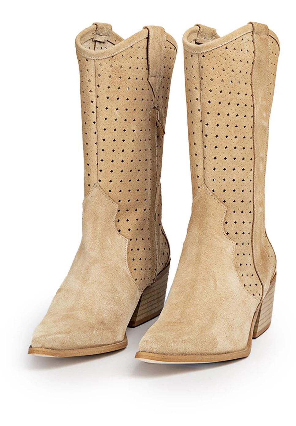 Nuria Picado Serraje- Botas Camperas - Beige 6 Nuria Picado Serraje- Botas Camperas - Beige - Imagen 4