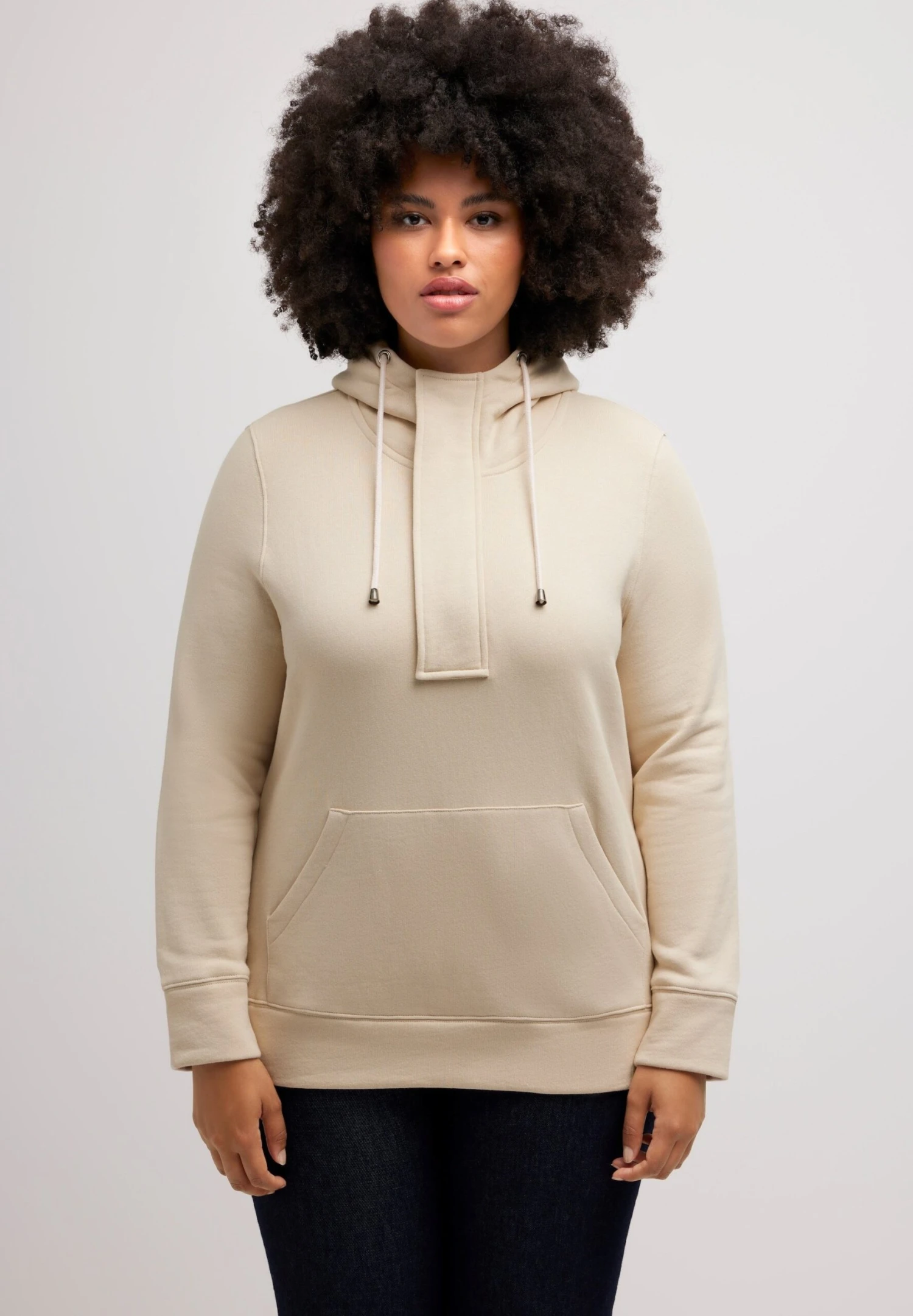 Ulla Popken Zipper, Langarm, - Jersey Con Capucha - Popcorn 3 Ulla Popken Zipper, Langarm, - Jersey Con Capucha - Popcorn