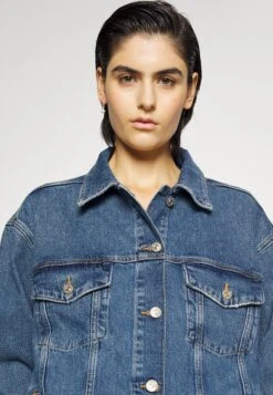 7 For All Mankind Easy Trucker Blaze - Chaqueta Vaquera - Mid Blue -Tienda De Moda Femenina 858f65b0274b4c4dbdf421a02b8776f1