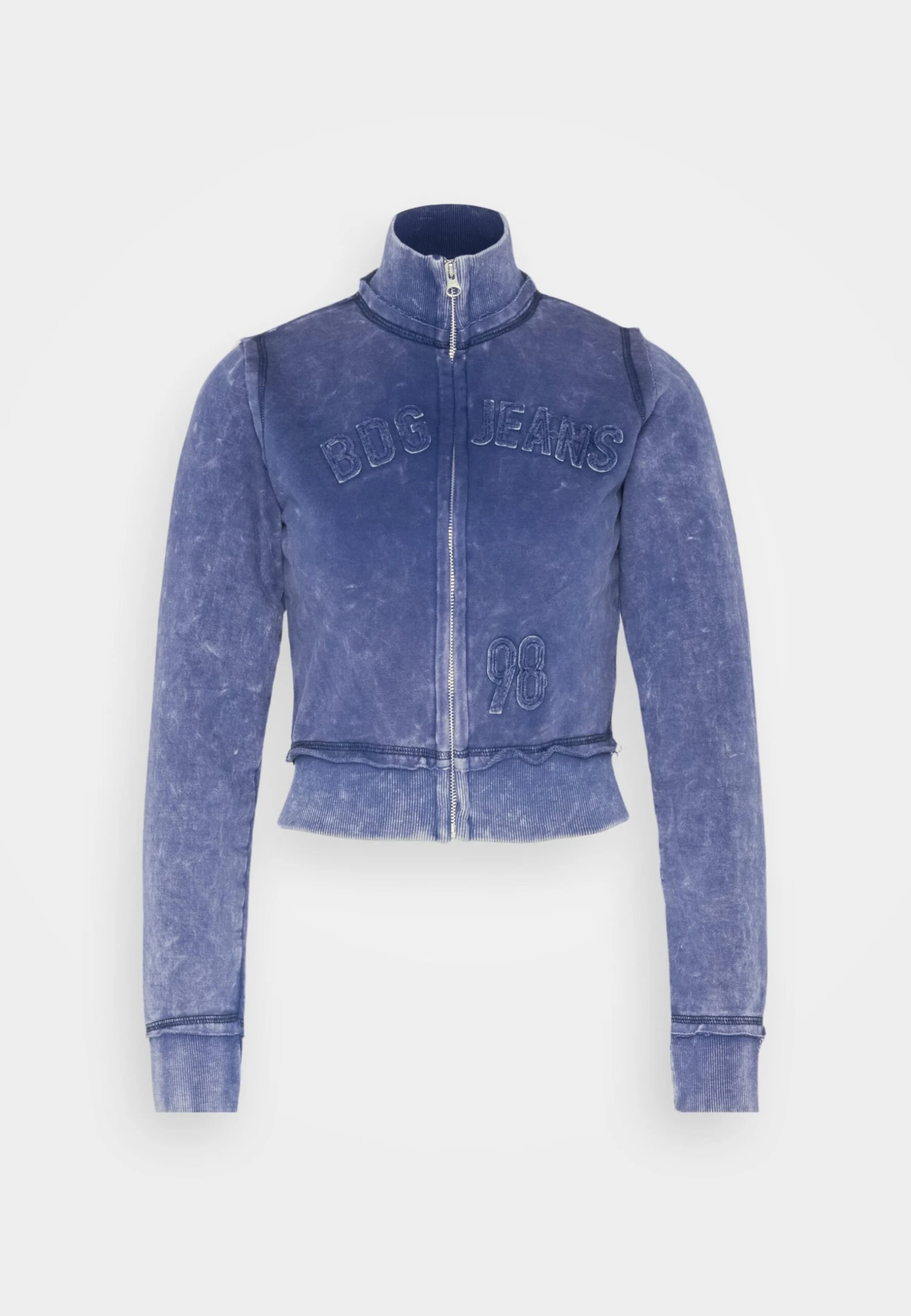 BDG Urban Outfitters Shrunk Acid Zip - Sudadera Con Cremallera - Navy 7 BDG Urban Outfitters Shrunk Acid Zip - Sudadera Con Cremallera - Navy - Imagen 5