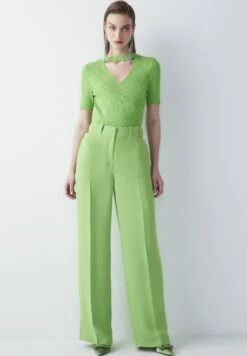 Ipekyol Palazzo Cutout Wide Leg Fit - Pantalones - Green