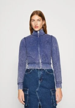 BDG Urban Outfitters Shrunk Acid Zip - Sudadera Con Cremallera - Navy