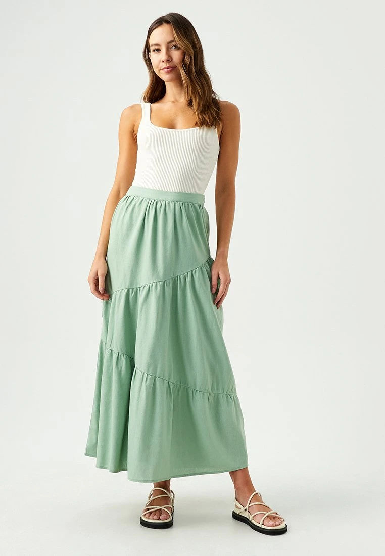Evans- Falda Larga - Sage Green 4 Evans- Falda Larga - Sage Green - Imagen 2
