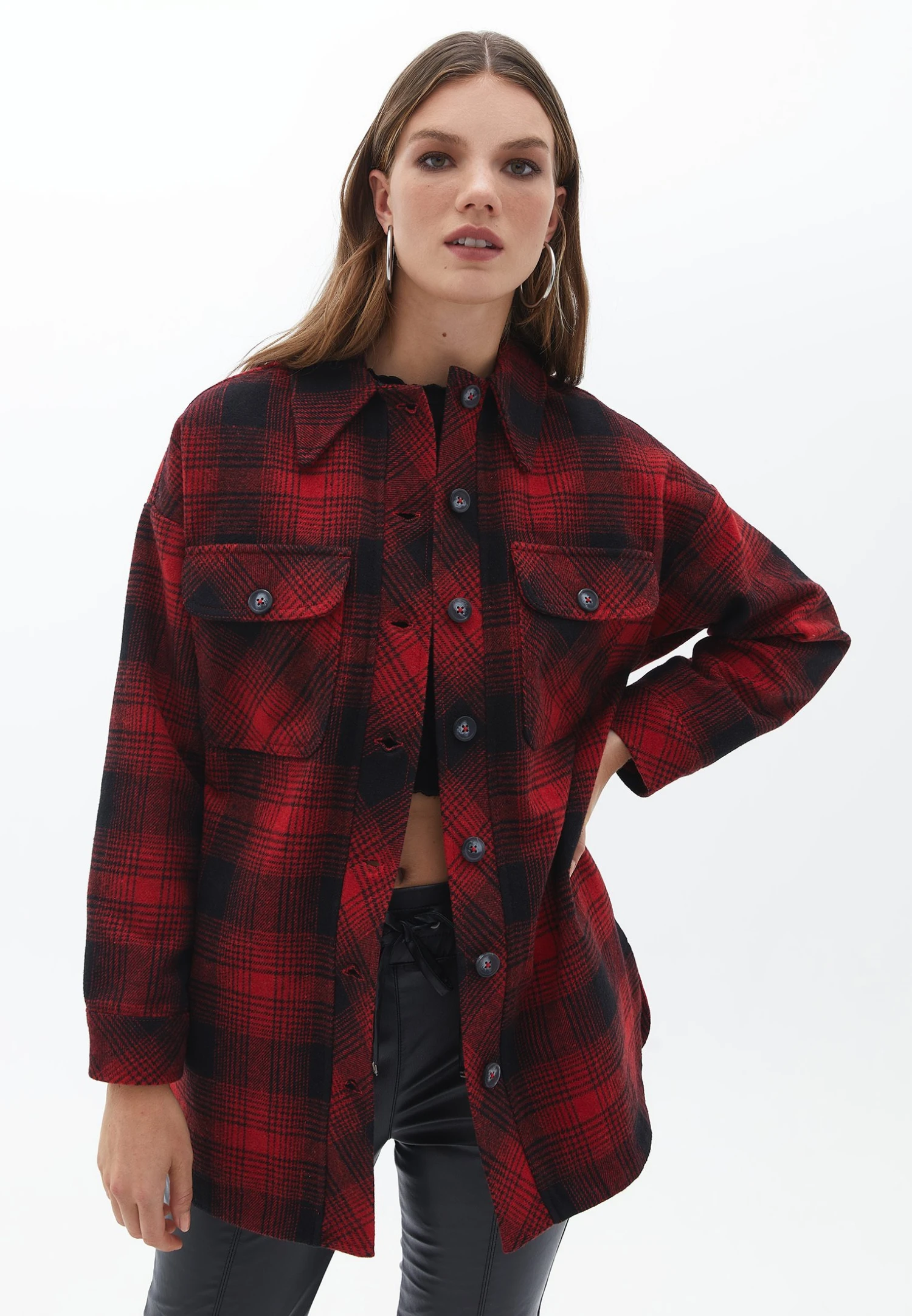 Plaid- Chaqueta Fina - Red Check 3 Plaid- Chaqueta Fina - Red Check