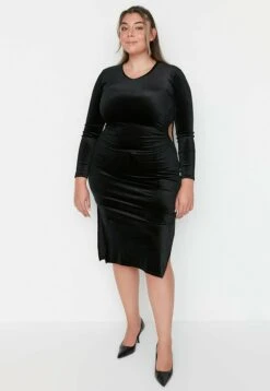 Plus Size- Vestido De Tubo - Navy Blue