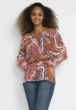 Cream Crsmilla- Blusa - Paisley Patchwork Brown