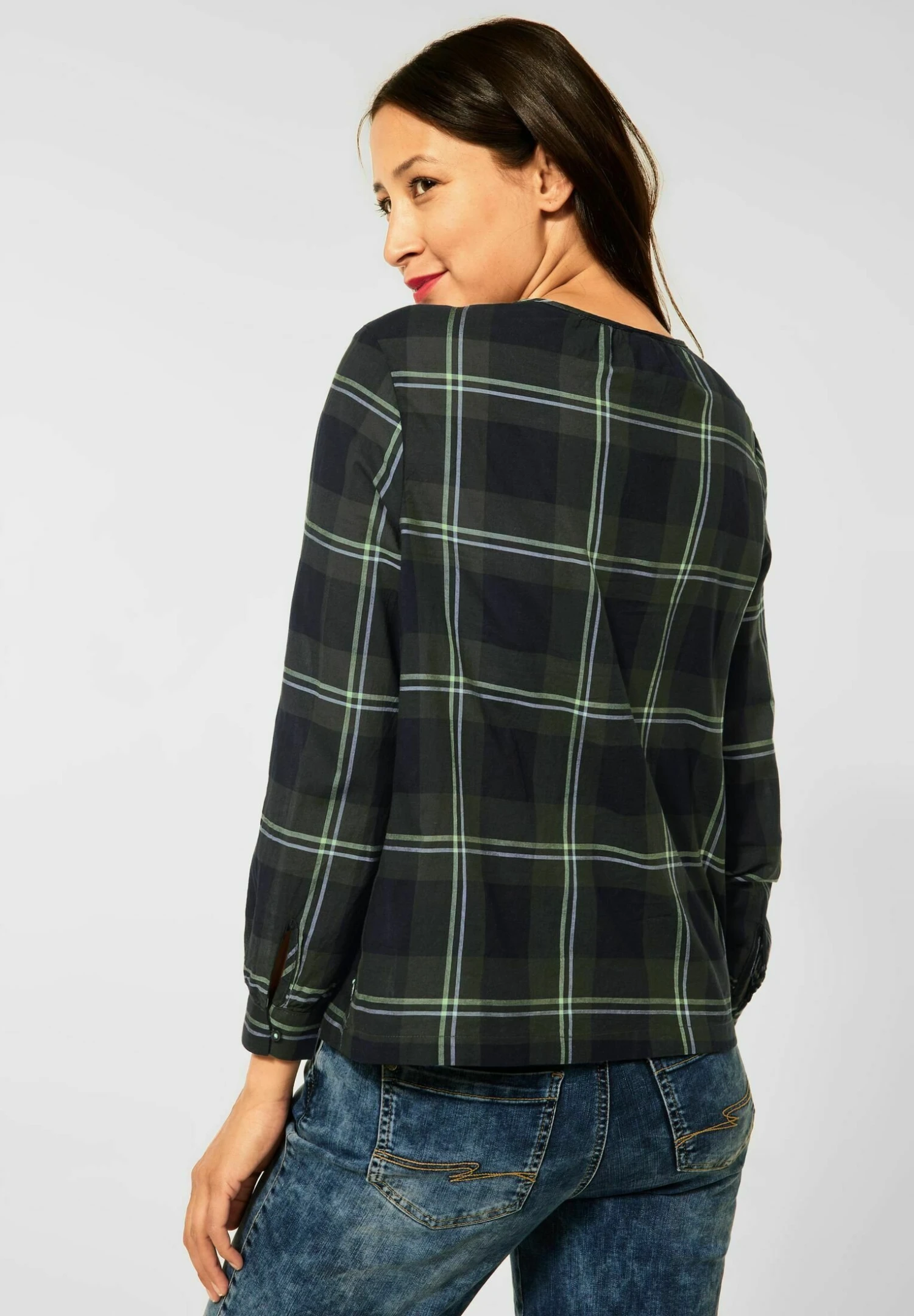 STREET ONE Mit Karomuster - Blusa - Grun 5 STREET ONE Mit Karomuster - Blusa - Grun - Imagen 3