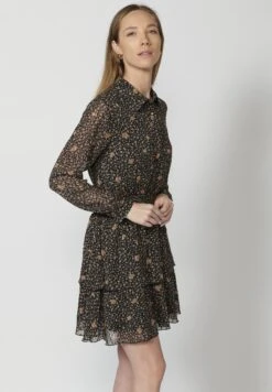 Koroshi Long Sleeve - Vestido Camisero - Black -Tienda De Moda Femenina 9ddc47c899d54aca8c4b454b51227931